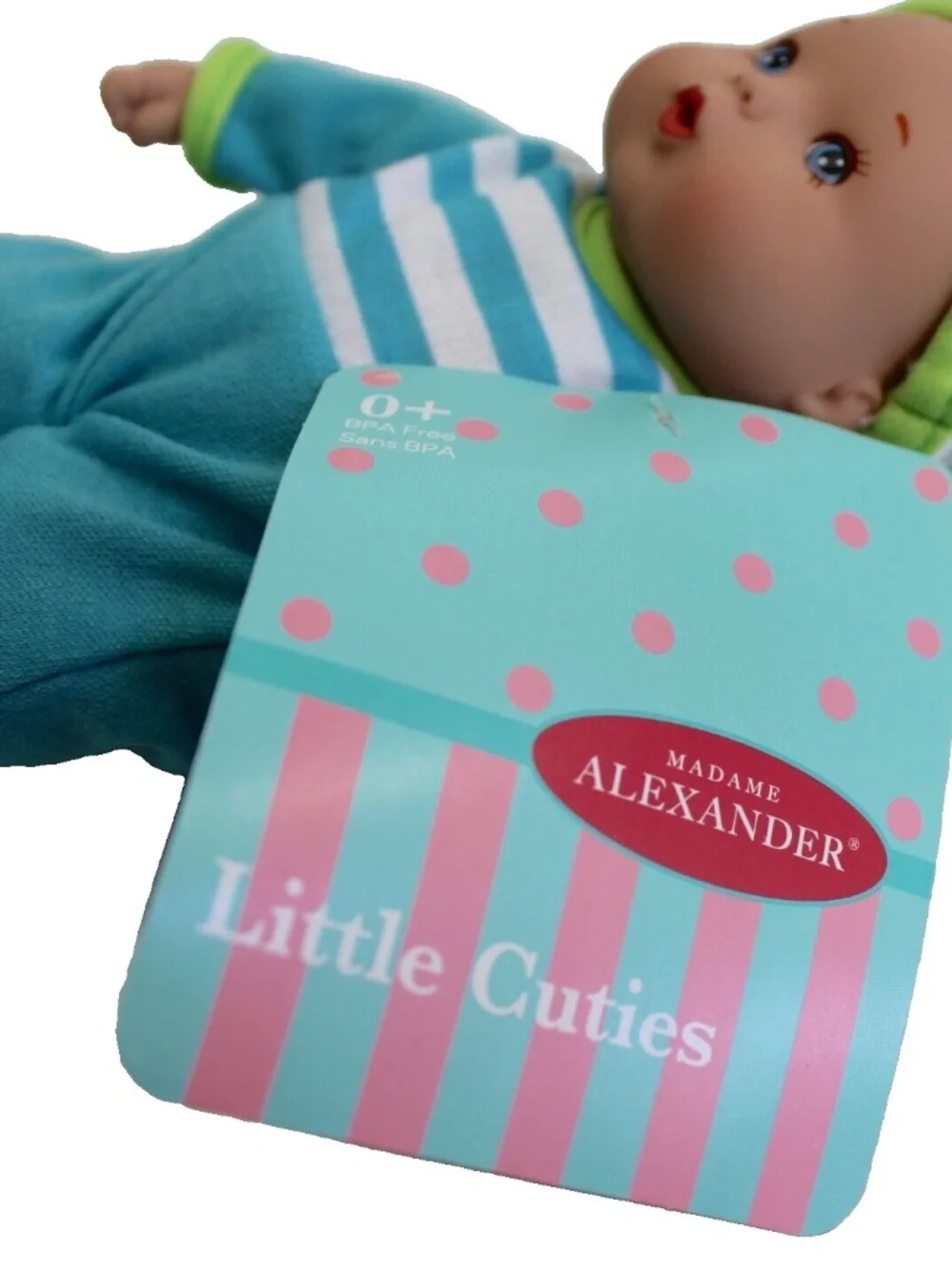 Madame Alexander Little Cuties Blue Doll 8 inch Stripe Hat